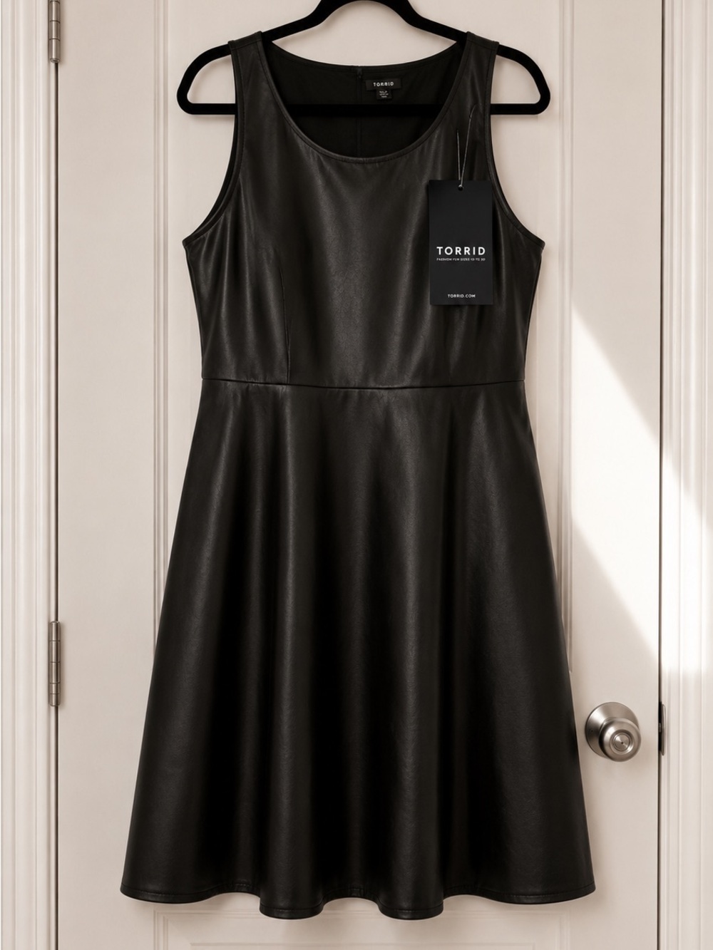 TORRID Faux Leather Black Sleeveless Dress